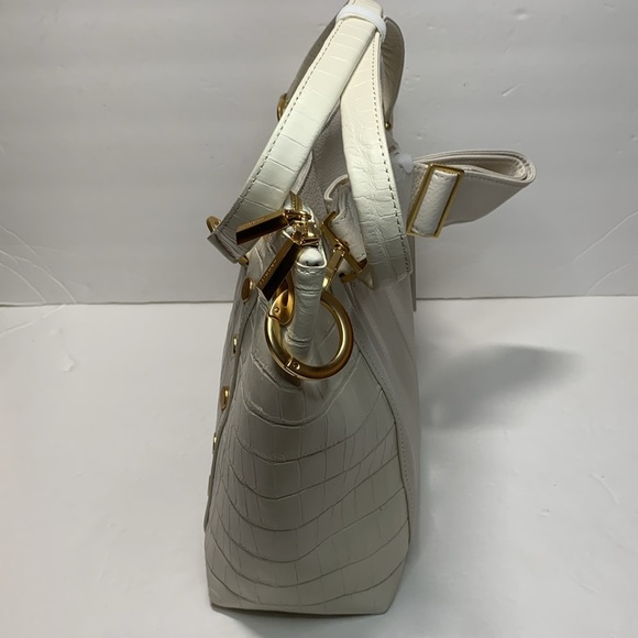 Hammitt Daniel Bag Large White Leather Crocco NWT - Picture 14 of 16